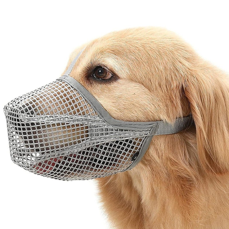 Breathable muzzle for medium-sized dogs, safe muzzle for dogs, adjustable and secure dog muzzle for comfortable wearing, ideal for training, walks and veterinary visits (size L). - PawsPlanet Australia