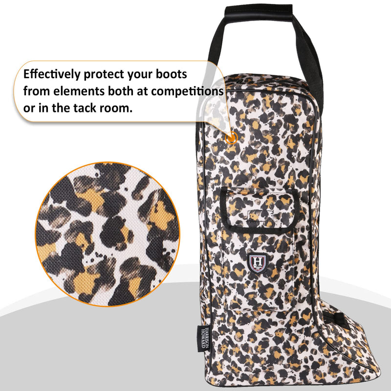 Harrison Howard Tall Boot Carry Bag Classic Leopard - PawsPlanet Australia