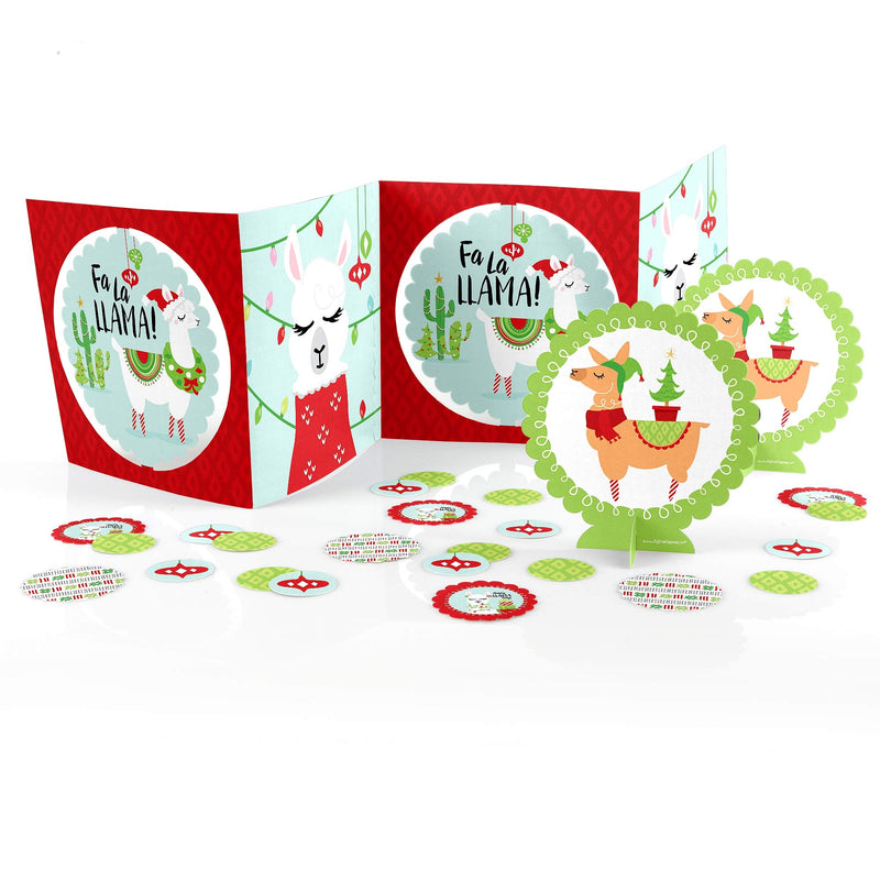 Big Dot of Happiness Fa La Llama - Christmas and Holiday Party Centerpiece and Table Decoration Kit - PawsPlanet Australia