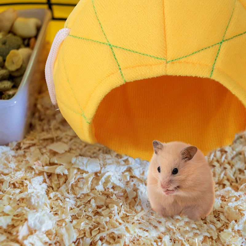 Jetec 2 Pieces Hamster Hammock Soft Bed Small Pet House Animals Hamster Hanging House Cage Nest for Guinea Pig Rat Chinchilla Sleep and Play (Banana and Pineapple) - PawsPlanet Australia
