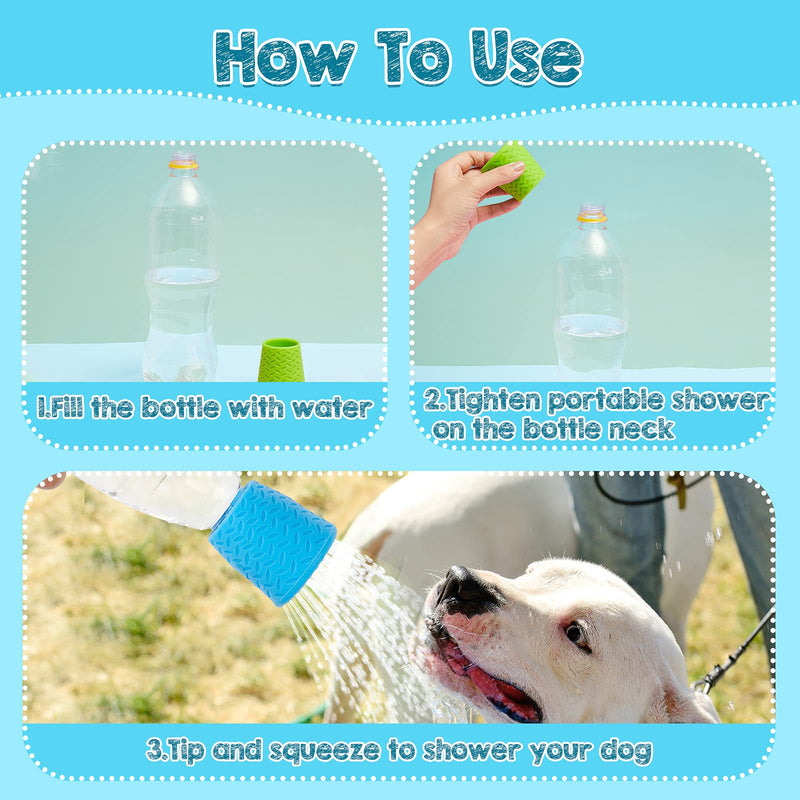 Frienda 3 Pieces Portable Dog Shower Outdoor Shower Head Pet Bathing Water Sprayer Simple Dog Shower Attachment 3 Pieces Black Drawstring Bag Mesh Storage Bag for Pets Outdoor Camping Supplies - PawsPlanet Australia