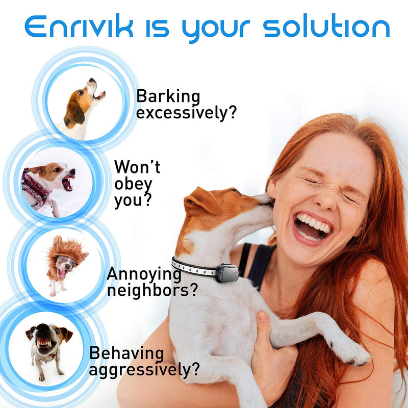 Enrivik Small Dog Shock Collar with Remote - Small Size Dog Training Collar for Small Dogs 5-15lbs - Waterproof & 1000 Feet Range - PawsPlanet Australia