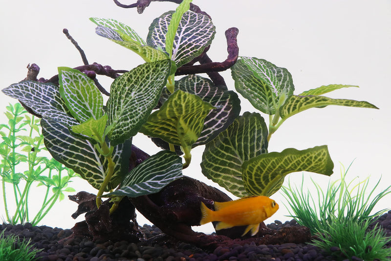 AQUA KT Reptile Terrarium Forest Tree with Plant Leaves for Amphibian Habitat Décor Lizard Snake Turtle Supplies - PawsPlanet Australia