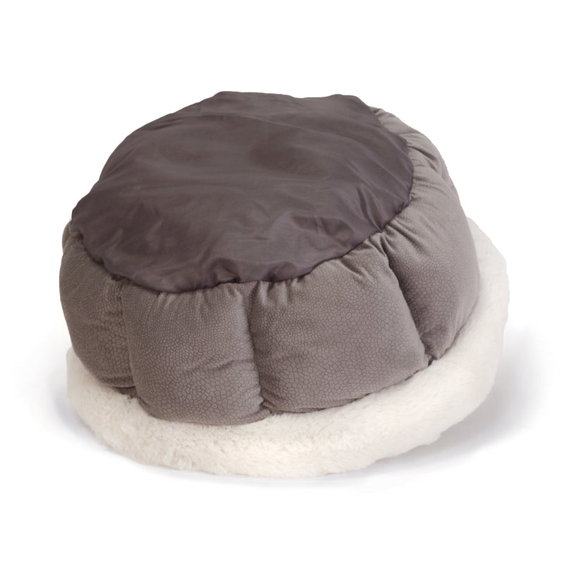 [Australia] - Best Friends by Sheri Cuddle Cup Cozy Microfiber Cat and Dog Bed, High Walls for Improved Sleep, Standard and Jumbo Size, Machine Washable Grey Ilan 