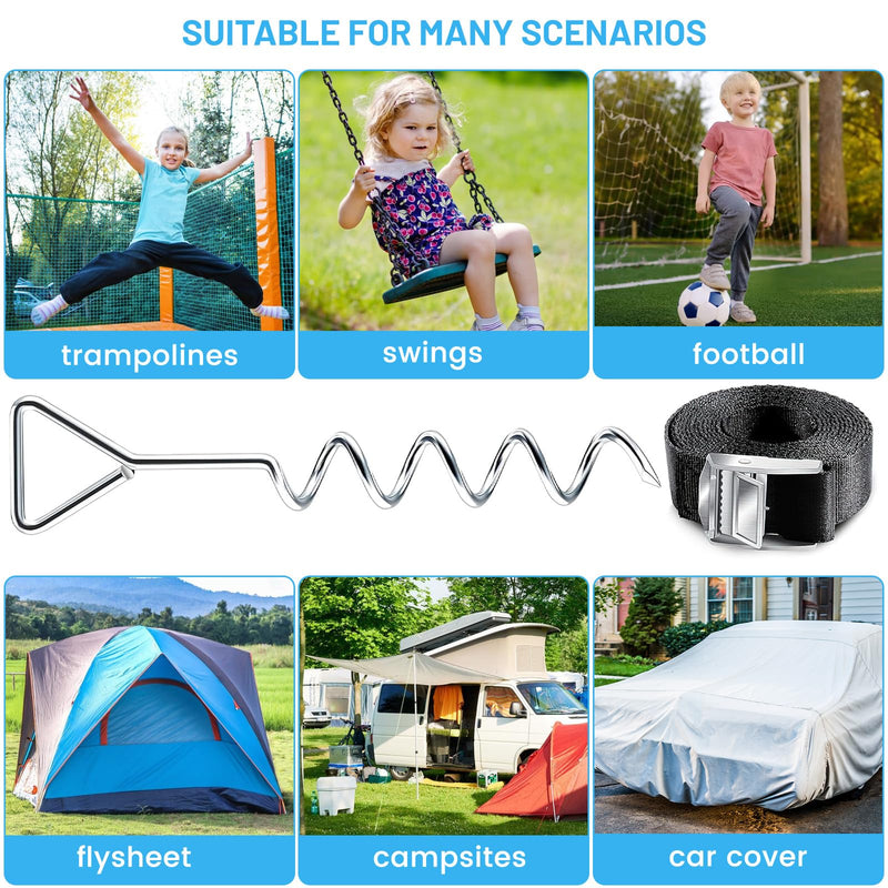 badaren mooring peg for dogs, mooring peg with 2.3m tie-out lines, dog ground anchor, mooring spiral peg with dog leash, stainless steel ground anchor for yard and camping for small to medium dogs - PawsPlanet Australia