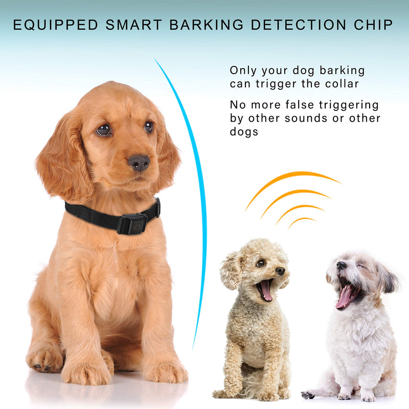 Puppy Dog Bark Collar, Rechargeable Anti Bark Collar with Beep Vibration No Shock, Dog Barking Collar for Tiny Small Dogs 5-15lbs - PawsPlanet Australia