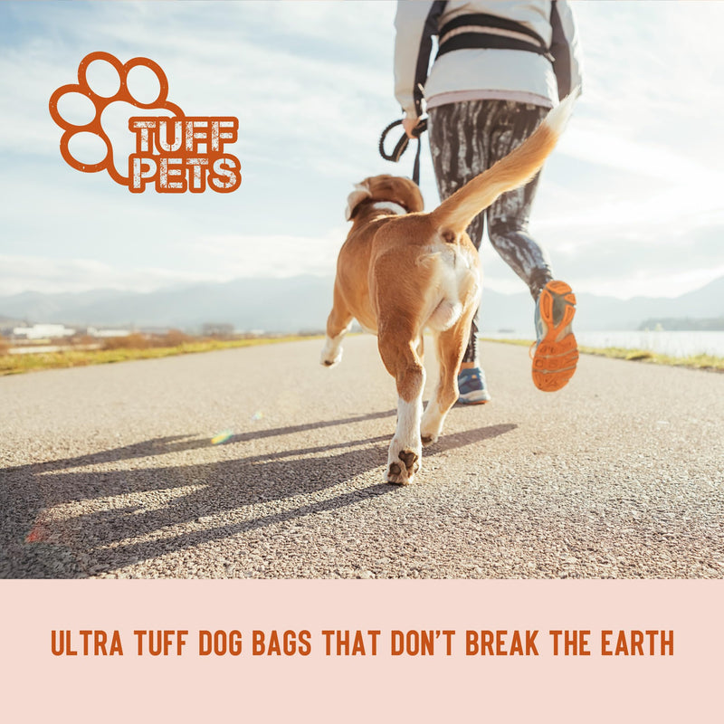 Tuff Pets 50% Stronger Dog Poop Bags Biodegradable with Handle - Compostable Poop Bags for Dogs Made from Corn Starch - Extra Thick Dog Bags with Handle - 16 Rolls for Poop Bag Dispenser - PawsPlanet Australia