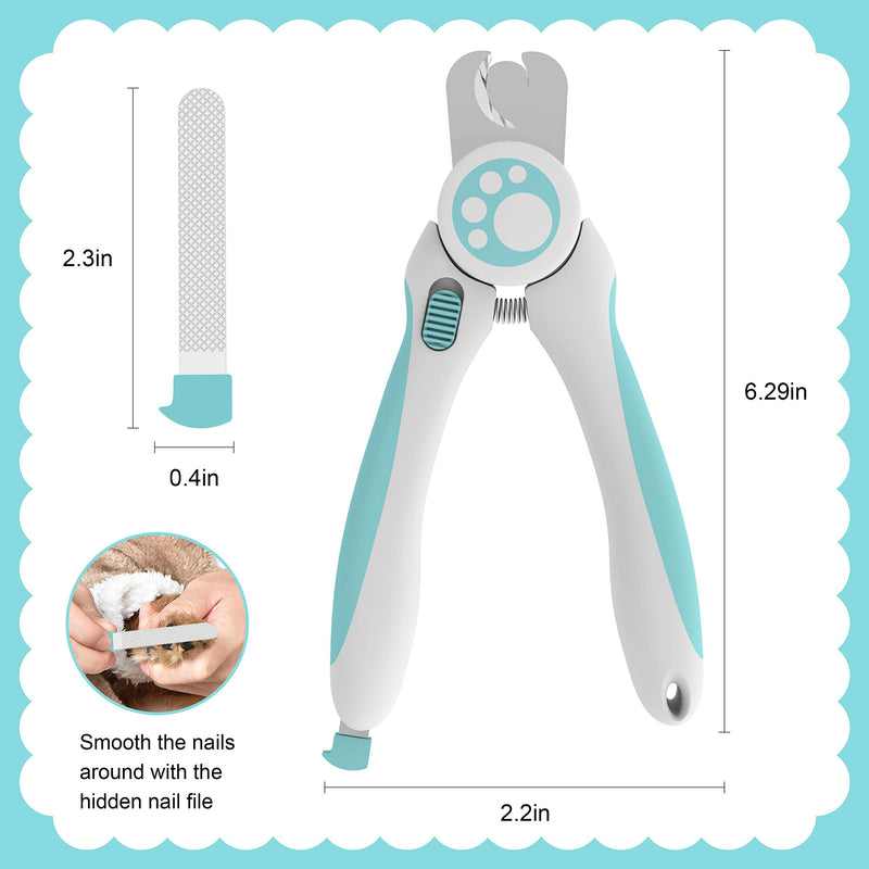 [Australia] - LAIKA Dog Nail Clippers and Trimmer - with Safety Guard to Avoid Over-Cutting Nails & Free Nail File - Razor Sharp Blades - Sturdy Non Slip Handles - for Safe, Professional Grooming Medium 