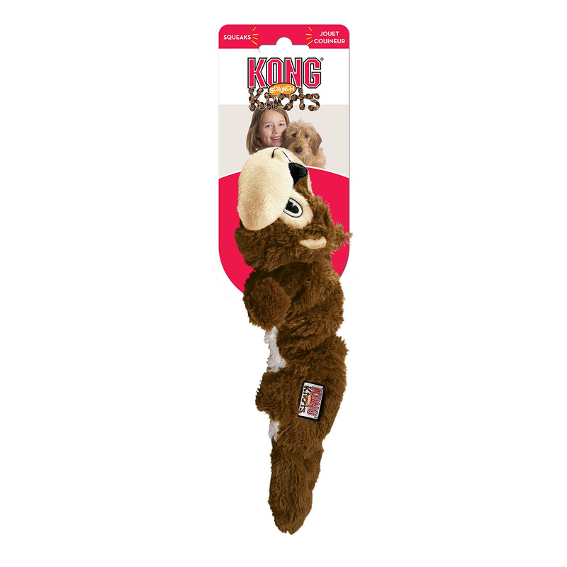KONG - Scrunch Knots Squirrel - Internal Knotted Ropes and Minimal Stuffing for Less Mess - For Medium/Large Dogs - PawsPlanet Australia