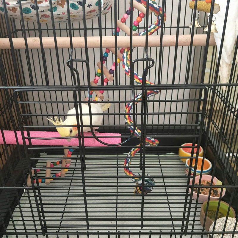 AHANDMAKER Bird Perchs Bird Stand, 8 Pcs 4 Colors Bird Cage Accessories Colorful Wood Perch Paw Grinding Stick for Bird Parakeet Parrot, 4.5 Inch Long - PawsPlanet Australia
