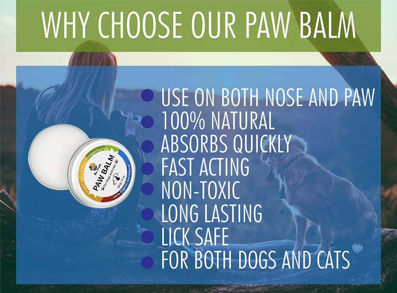 Pet Fresh Organic Dog Paw Balm - Soothes Cracked, Dry, Itchy Paws and Pads - Crusty Nose Balm - Lick Safe Formula | Suitable for Dogs and Cats - 60g - PawsPlanet Australia