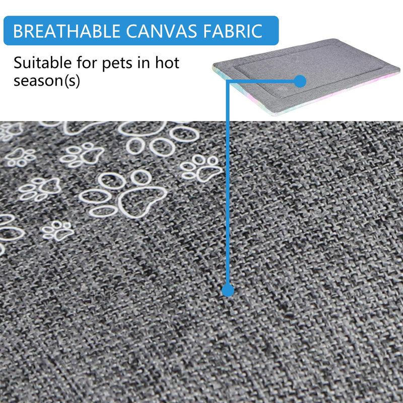 VANKEAN Stylish Dog Bed Mats Reversible(Cool and Warm),Dog Bed Pads for Small to XX-Large Dogs,Dog Pad Mat for Dog Sleeping,Machine Washable Soft Dog Pad Mat,Colorful S(24 x 18") - PawsPlanet Australia