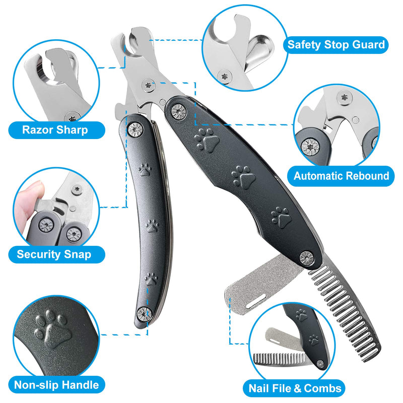 Best Dog Nail Trimmer for Anxious Dogs, Quiet, Sharpest, Smoothest Dog Nail Clippers for X-Large, Small Breeds, Heavy Duty Metal Nail Grinder for All Dogs with Thick Toenail - PawsPlanet Australia