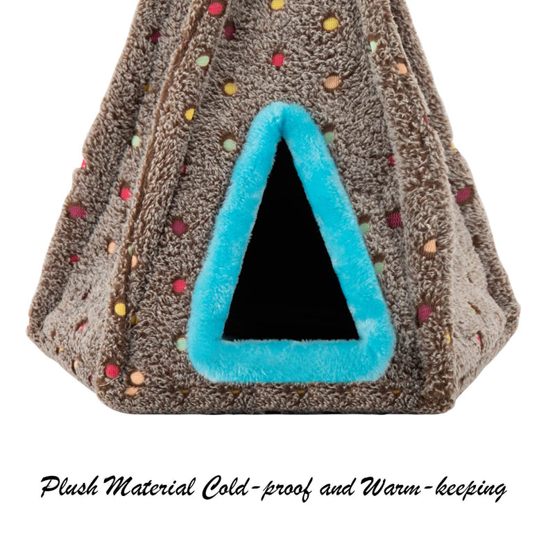 [Australia] - Pentagon Stand Winter Warm Bird Nest House- Birds Snuggle Hut Nest Plush House Hanging Snuggle Hideaway Cave Bed Tent Toy for Large Birds Macaws African Grey Cockatoos Variety of Amazon Parrots 
