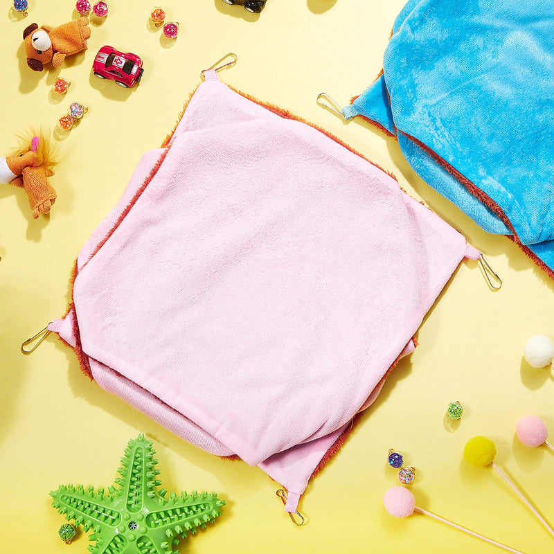 3 Pieces Small Animal Hanging Hammock Warm Pet Cage Hammock Soft Pet Sleep Nap Sack Triple-Layer Hanging Hammock Bed for Chinchilla Parrot Sugar Glider Ferrets Rat Hamster Rat Playing and Sleeping - PawsPlanet Australia