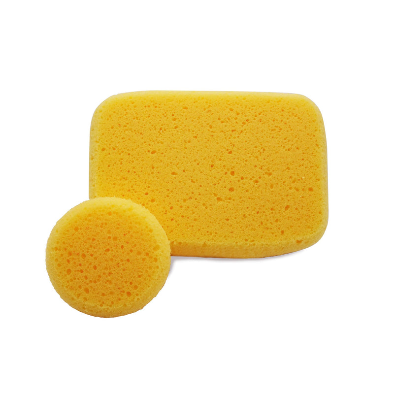 Premium Synthetic Horse Tack Sponges: 12pc Value Pack (10 Round 2.8" x1", 2 Large 6"x4"x2") with Cotton Bag, for Saddles, Bridles, Boots and Leather Care by Equus Constantia - PawsPlanet Australia