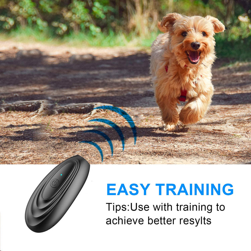 TOTIE Ultrasonic Dog Bark Control Device, 2-in-1 Dog Training and Anti Barking Device, Control Range of 16 Ft Black - PawsPlanet Australia