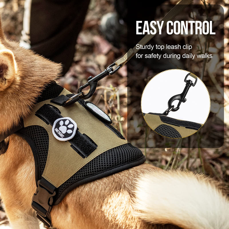 Cat Harness and Leash Set for Walking, Easy Control Escape Proof Soft Adjustable Vest Harnesses for Cats/Small Dog XS(Coyote Brown) Coyote Brown - PawsPlanet Australia
