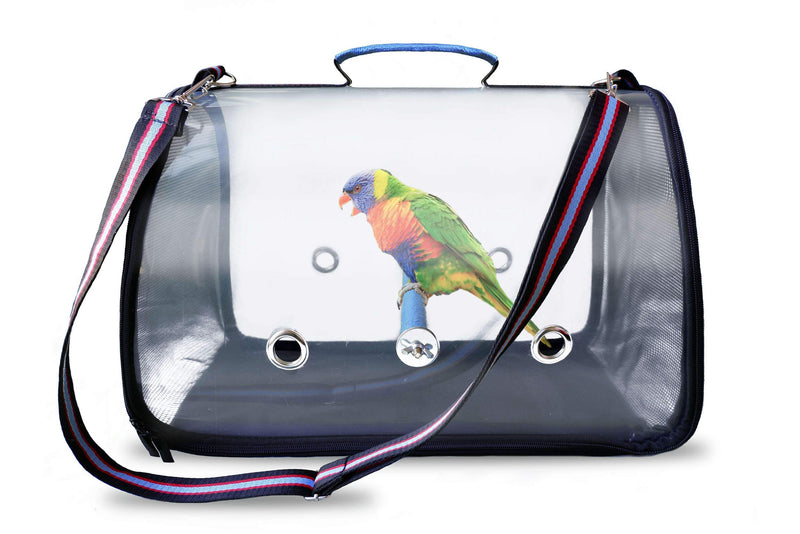 Moloni Bird Carrier Parrot Travel Cage Lightweight and Portable Pets Birds Travel and Vision Bird Cage Blue - PawsPlanet Australia