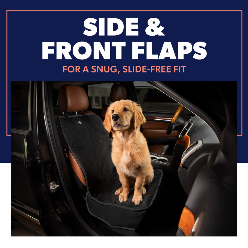 Active Pets Front Seat Dog Cover, Durable Protector Against Mud & Fur Waterproof, Scratch Proof & Nonslip Seat Pet Cover -Dog Car Seat Cover for Front Seat for Cars, Trucks & SUVs Black - PawsPlanet Australia