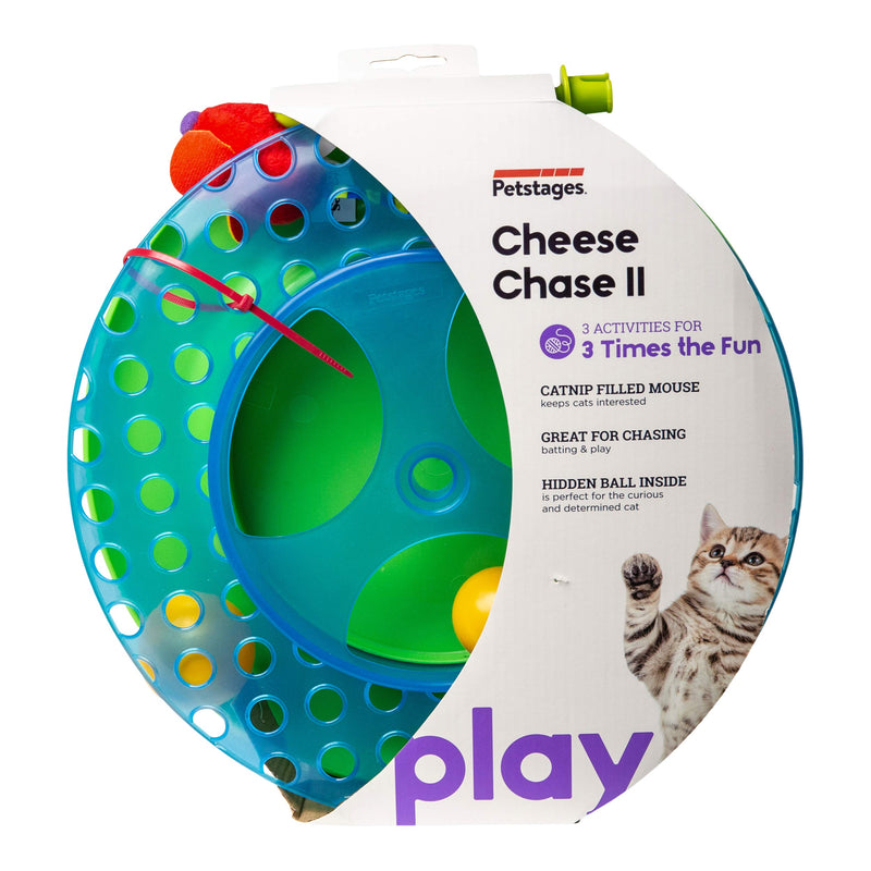 Petstages Cheese Chase Catnip Interactive Cat Track Toy - PawsPlanet Australia