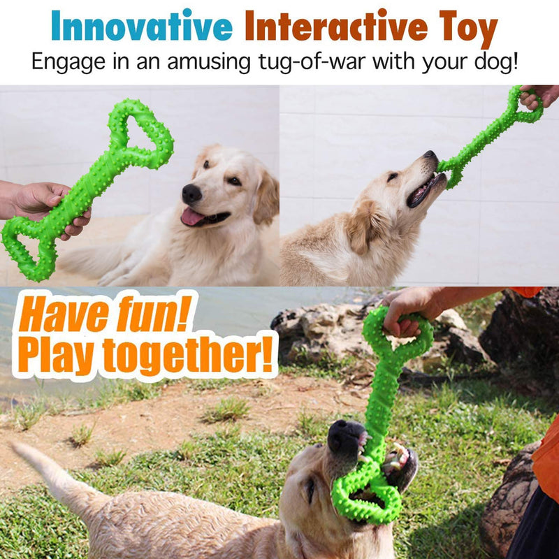 Dog Toys for Aggressive Chewers Large Breed Indestructible, Tough Dog Chew Toys, Safe Durable Dog Bones for Large Dogs, Puppy Toys for Teething, Interactive Dog Toys Large Breed Not Easily Torn Bone Chew Toy-Green - PawsPlanet Australia