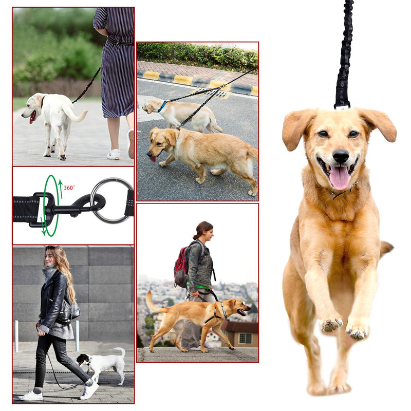 [Australia] - BWilkon Double Dog Leash, 360° Swivel No Tangle Dog Walking Leash for 2 Dogs up to 200lbs, Comfortable Adjustable Dual Padded Handles 