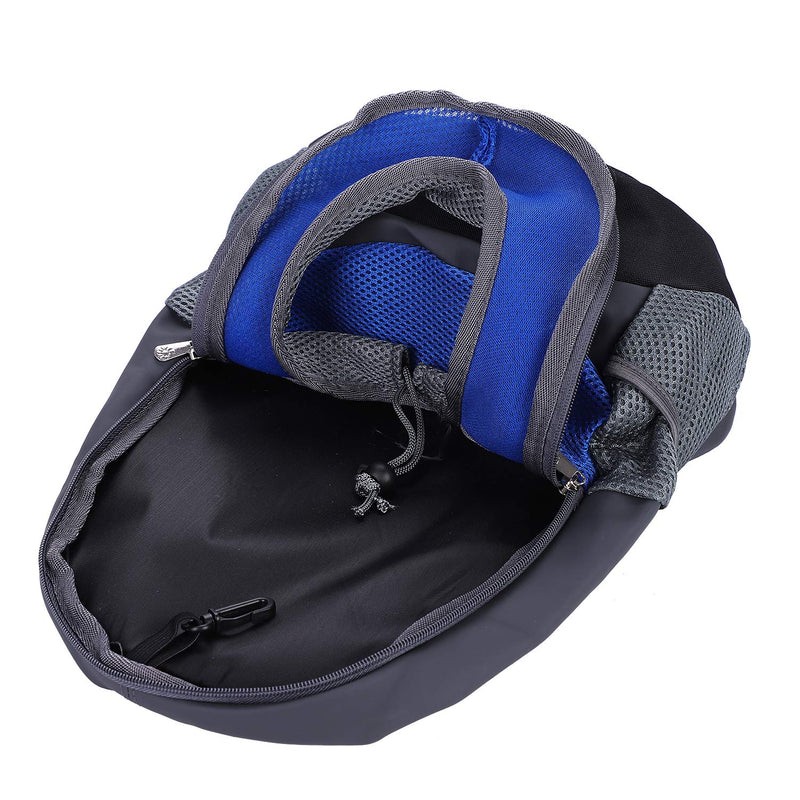 Dog Cat Pet Carrier Backpack Rucksack Travel Carrier Bag Puppy Front Shoulder Bag Soft Side Breathable Mesh Head Out Design Airline Approved Lightweight Carry Bag For Biking Hiking Trip Shopping Blue-M size - PawsPlanet Australia