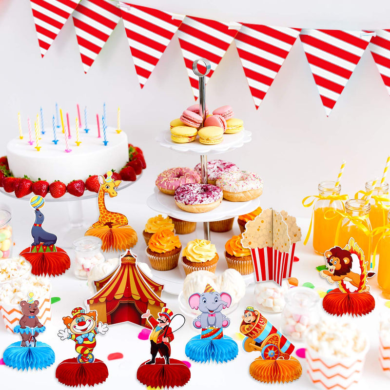 Outus 10 Pieces Circus Carnival Animals Honeycomb Centerpieces Carnival Christmas Party Table Topper Circus Carnival Party Favors for Birthday Baby Shower Circus Theme Party Decorations - PawsPlanet Australia