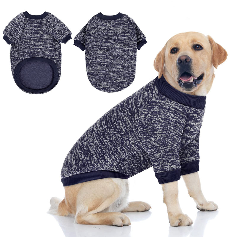 Queenmore Large Dog Sweater, Warm Fleece Dog Sweater for Medium and Large Size Dogs, Dog Winter Sweater, Soft Cold Weather Sweater for Labrador, French Bulldog, Beagle, Corgi, Boxer, Great Dane, Green 7XL(Chest 30.3" - Back Length 25.5") - PawsPlanet Australia
