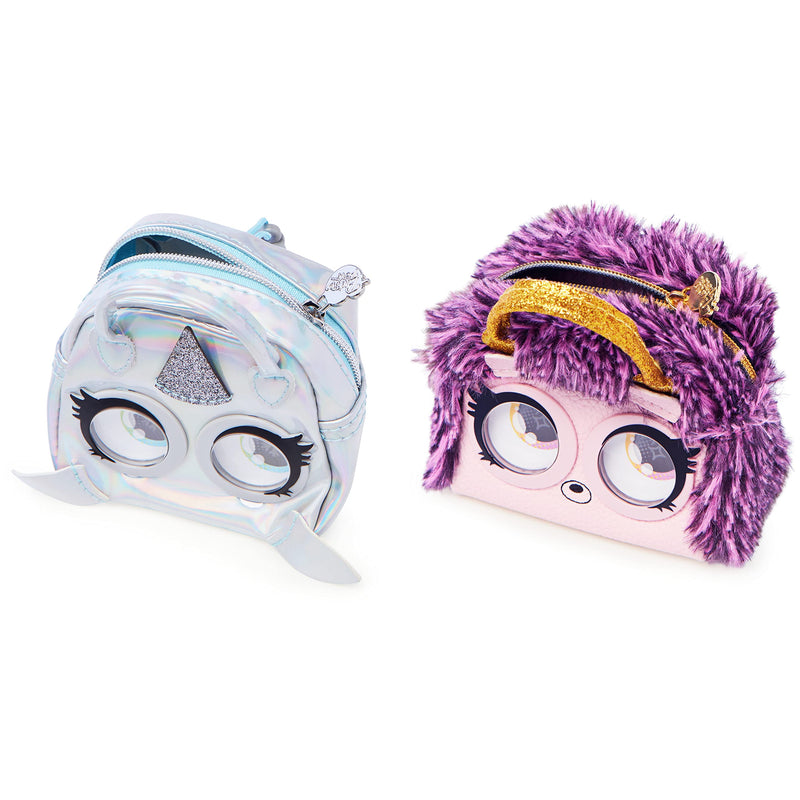 Purse Pets Micros, Edgy Hedgy Hedgehog and Narwow Narwhal Stylish Small Purse 2-Pack with Eye Roll Feature, Kids Toys for Girls Aged 5 and up 2 Pack - PawsPlanet Australia