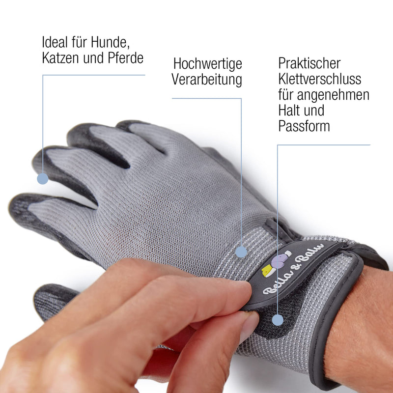 Bella & Balu Pet Grooming Glove | Pair of gloves for grooming for cats, dogs and horses | Cat glove for removing excess dog and cat fur - PawsPlanet Australia