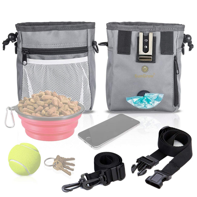 SunGrow Dog Treat Training Pouch, All-In-One Lightweight Training Bag for Treats, Kibbles, Toys & Accessories, Multi-wear & Weather-Proof, 1 pc - PawsPlanet Australia