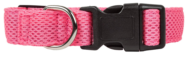 [Australia] - Pet Life 'Aero Mesh' 360 Degree Dual Sided Comfortable And Breathable Adjustable Mesh Dog Collar Medium Pink 