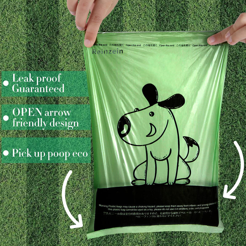 Reinzein Odorless Dog Poop Bag, Strong and Thick 100% Leak-proof, 8Rolls / 120Count Doggy Roll for Outdoor Puppy Walking and Travel, Odor Blocking Biodegradable Dog Waste Bags, Each Bag is 9 x 13 In - PawsPlanet Australia