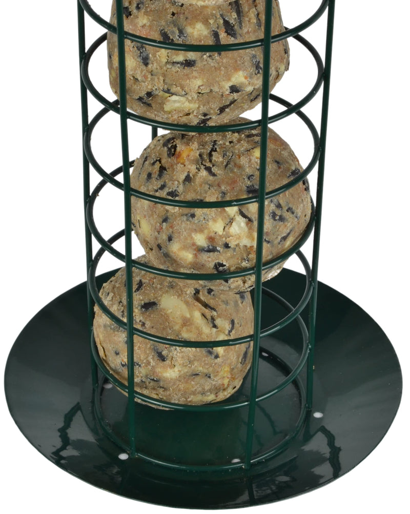 Supa Fat Ball Feeder & Tray Is Designed To Hold Both Netted And Un-netted Fat Balls. The Tray Acts Both As A Feeding Station & Also Stops Food From Falling On To The Ground Thus Discourages Vermin. 1 Green - PawsPlanet Australia