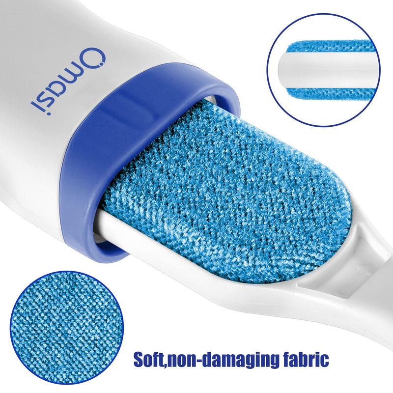 Omasi lint brush animal hair, pet brushes, pet fur and lint removal, lint remover with self-cleaning double-sided base brush, perfect for furniture, carpet dark blue - PawsPlanet Australia