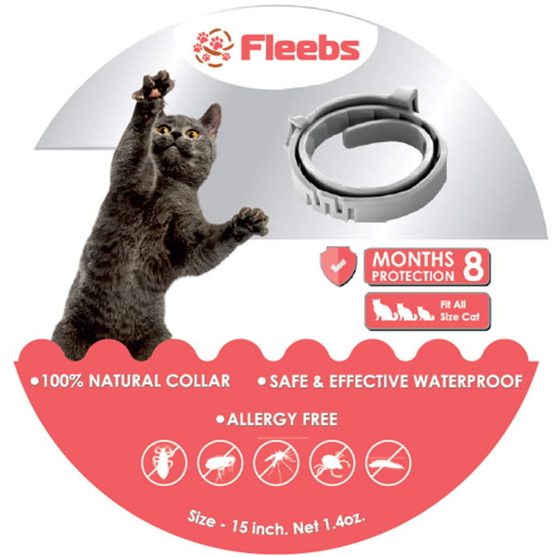 Fleebs Cat Collar for 8-Month Validity Period Adjustable Collars for Cat Kitten Collar Fits All Cats Pet Supplies (Cat Collar) - PawsPlanet Australia