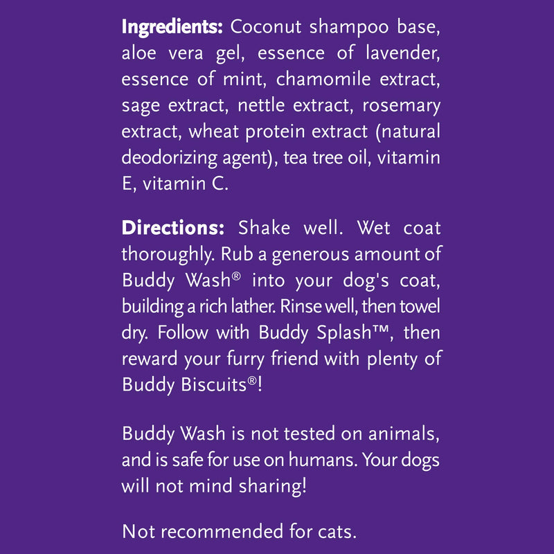 [Australia] - Buddy Wash Dog Shampoo & Conditioner for Dogs with Botanical Extracts and Aloe Vera Lavender & Mint 16 Fl Oz 