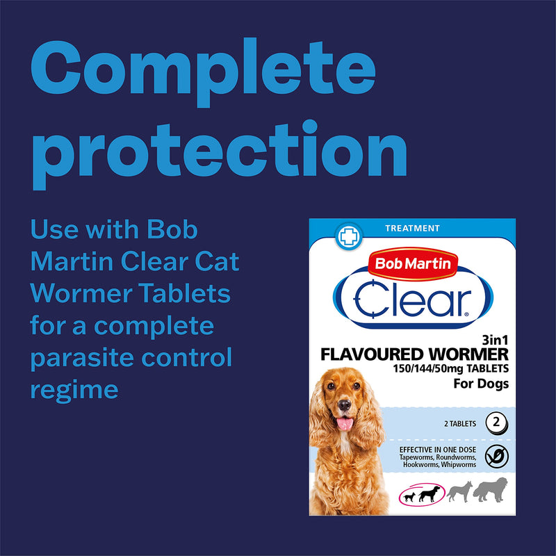 Bob Martin Clear | Flea Tablets for Large Dogs (11kg+) | Effective Treatment, Kills 100% of Fleas within 24 Hours (3 Tablets) - PawsPlanet Australia