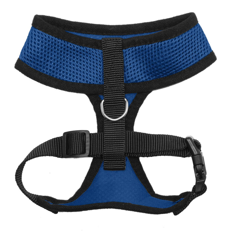 [Australia] - Furhaven Pet Dog Collar | Adjustable Padded Lightweight Breathable Mesh Pet Harness Vest for Dogs & Cats - Available in Multiple Colors & Sizes Medium True Blue 