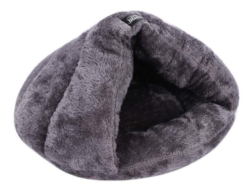 [Australia] - Pet House Bed Indoor Portable Soft Warm Winter Sleeping Cushion Mat Portable Room for Small Medium Dog Cat Animals Grey 