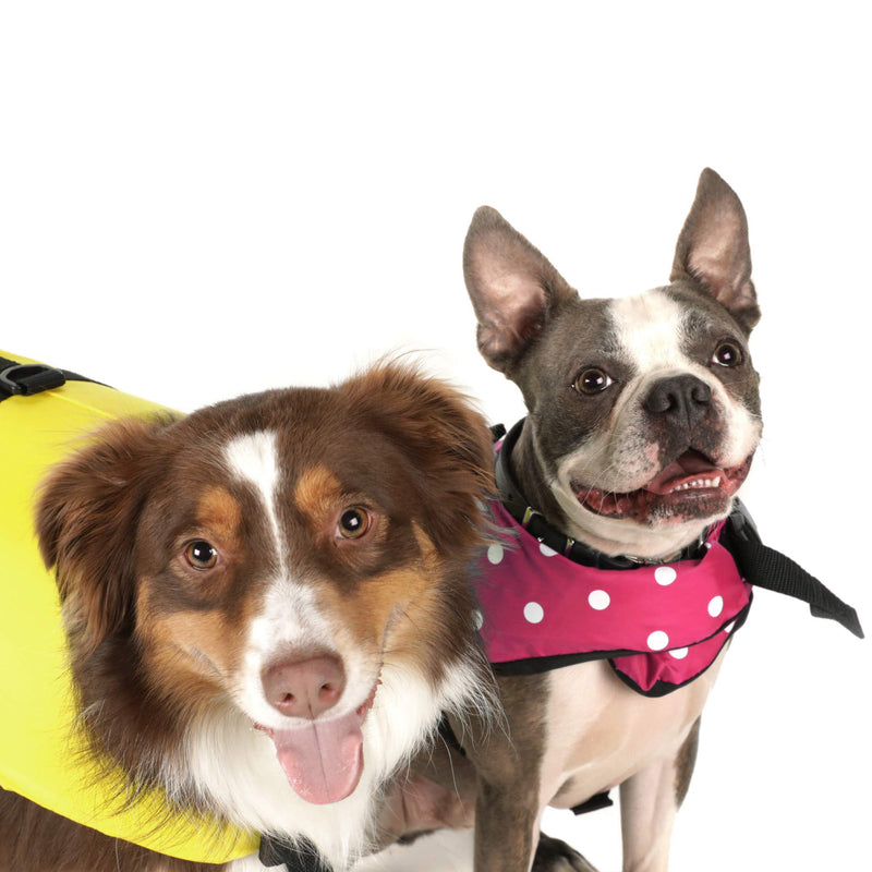 [Australia] - Seachoice 86360 Dog Life Vest - Adjustable Life Jacket for Dogs, with Grab Handle, Pink Polka Dot, Size XXS, up to 6 Pounds, XXS - up to 6 lbs 