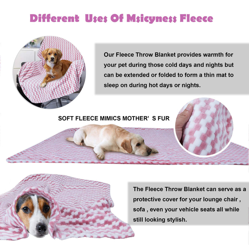 Msicyness Dog Blanket,Soft Fuzzy Blankets for Puppy, Small,Medium,Large,X-Large Premium Fluffy Blankets Plush Fleece Throw Dog Bed, Couch, Sofa, Reversible Travel Warm Covers S（24x32 inches） 2 Pack Purple - PawsPlanet Australia