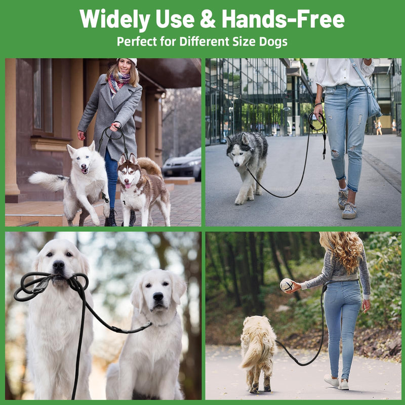 Dog leash, adjustable double leash for large and medium dogs, lead with 2 carabiners (2.3M) 2.3M - PawsPlanet Australia