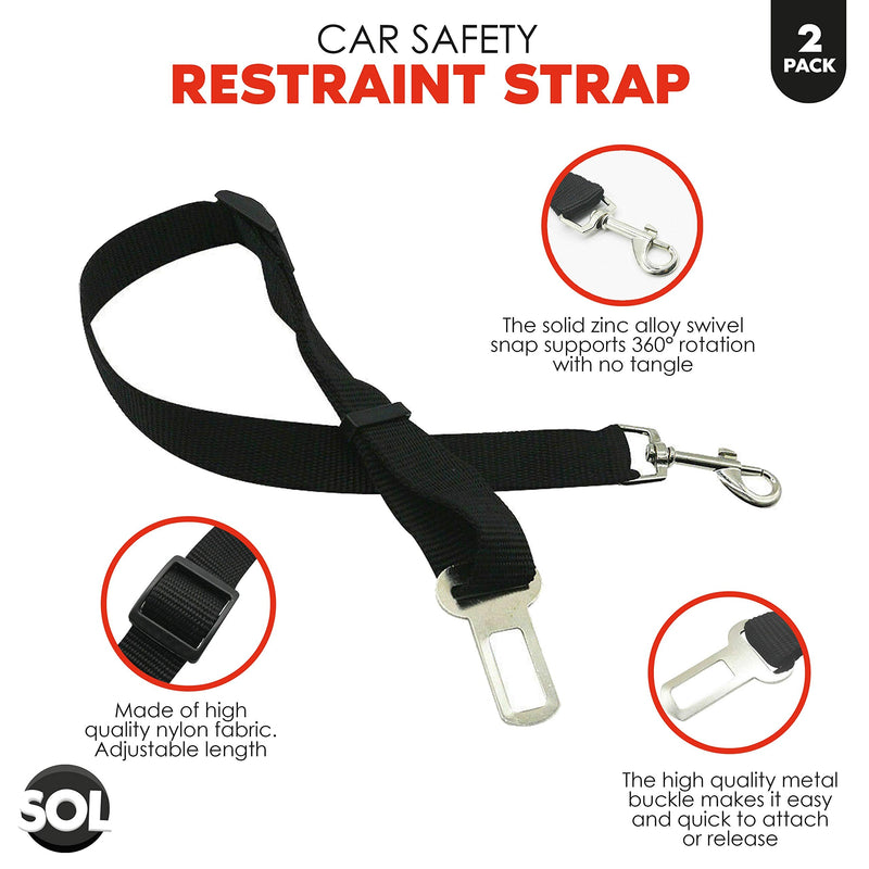 2pk Dog Car Seat Belts | Adjustable Dog Seat Belt for Dogs In Car | Dog Seat Belts for Cars UK | Car Dog Seat Belt Clip | Dog Car Seat Belt | Dog Seatbelt for Dogs | Dog Safety Belt for Car - PawsPlanet Australia