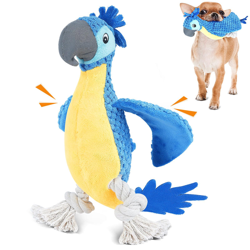 ROSAUI Dog Toy, Dog Toy for Large Puppies and Small to Medium Dogs, Cuddly Toy for Dogs, Squeaky Dog Toy with Crinkle Paper, Plush Toy for Dog Gifts Cockatoo - PawsPlanet Australia