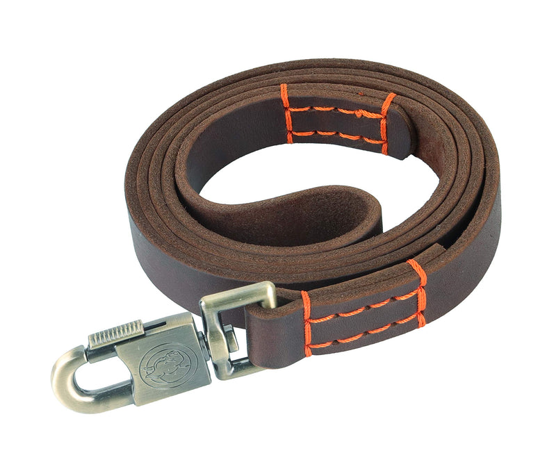 [Australia] - teck Genuine Leather Dog Leash Heavy Duty Leather Dog Lead for Extra Large Dogs Training Walking 5 Ft-1 in 