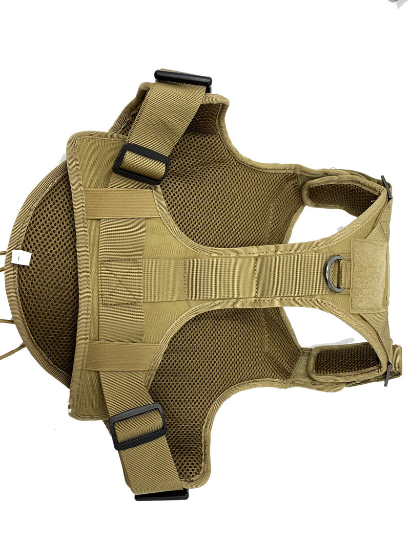 [Australia] - ALBCORP Tactical Dog Vest Harness – Military K9 Dog Training Vest – Working Dog Harness for Medium, Large and XL Dog Sizes XL (33"-43.7" Girth) Coyote Brown 