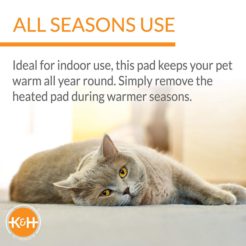 K&H Pet Products Heated Thermo-Kitty Mat Reversible Cat Bed Gray - PawsPlanet Australia